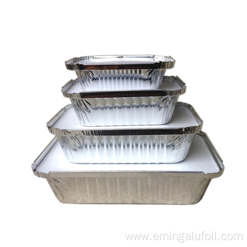 Aluminium foil food plate tray with lid